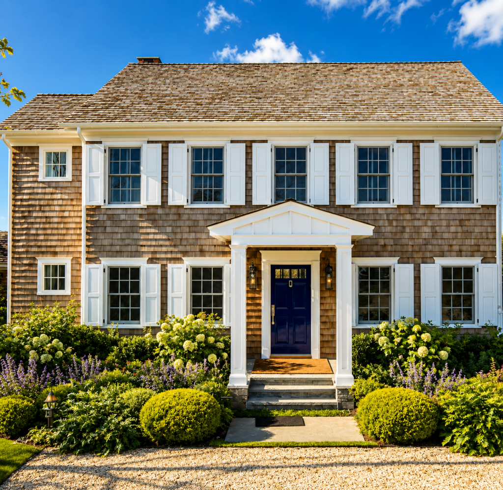 Classic shingle-style colonial home in Riverhead, NY, MJB Roofing & Siding's home base